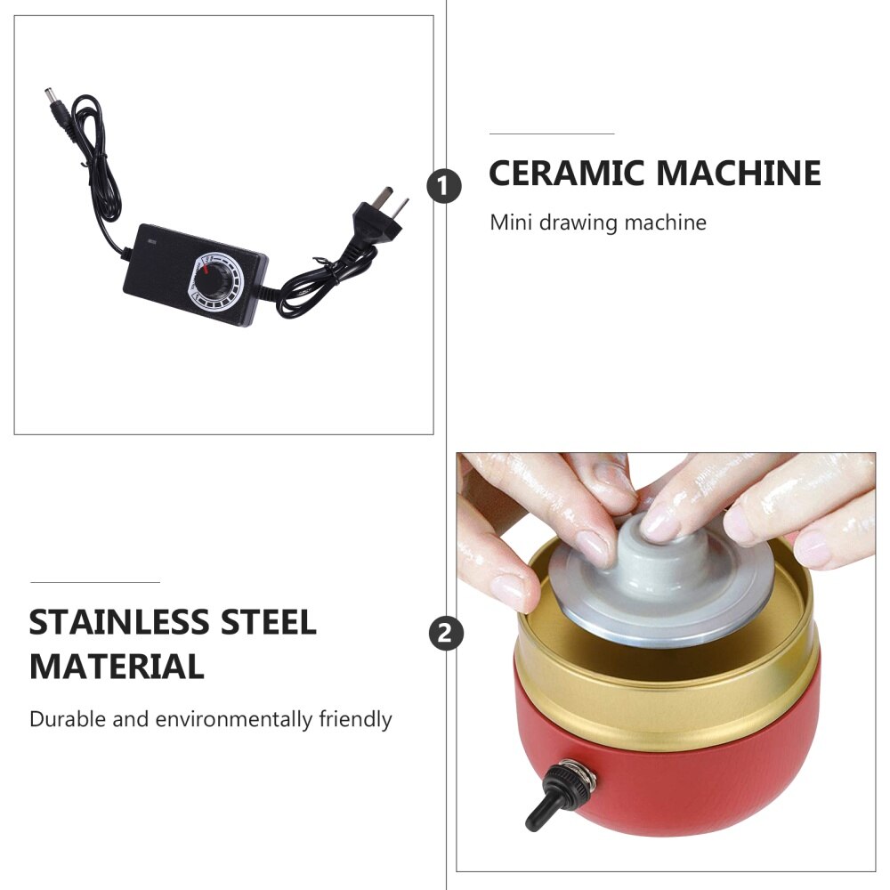 1 Set Pottery Wheel With DIY Clay Tool Clay Making Pottery Machine Drawing Machine Ceramic Art Machine Pottery Fingertip Drawing