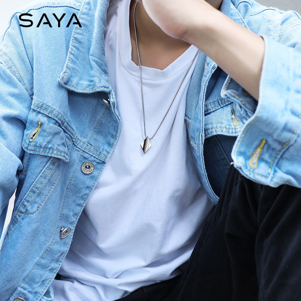 Hoge Gepolijst Tungsten Carbide Hanger Ketting Voor Man Met 45/50/55Cm Ketting, Graveren