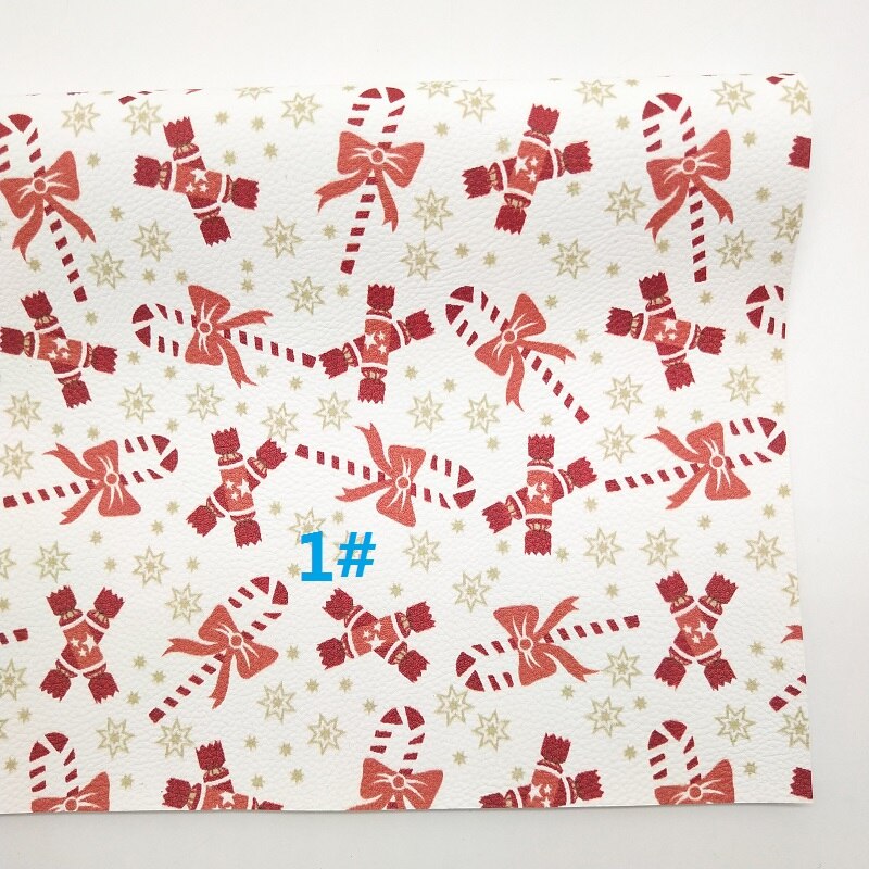 1PC 21X29CM Kerst Faux Leer Stof, Synthetisch Leer Stof Lakens, PU Leer Voor Maken Bows LEOsyntheticoDIY T330A: 1