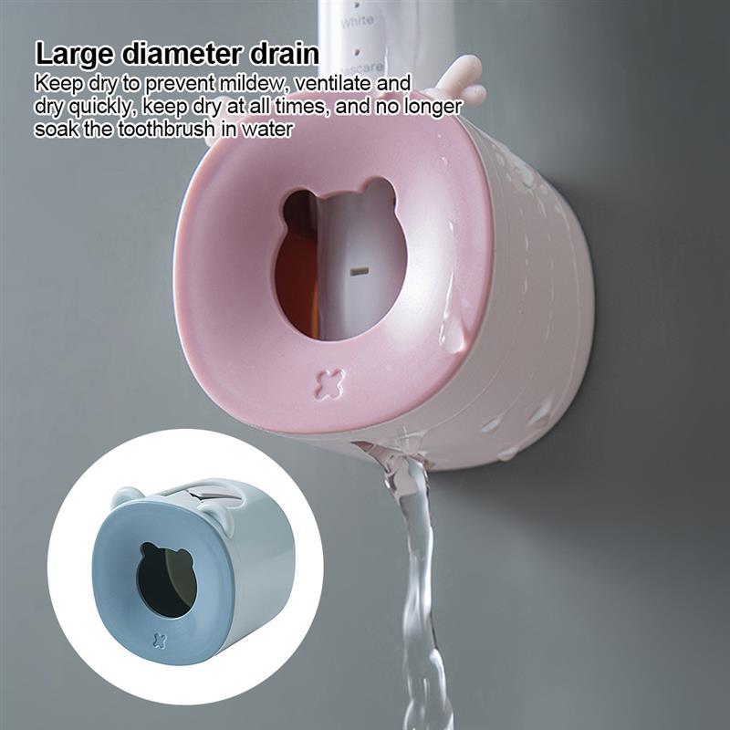 Toothbrush Holder Draining Electric Toothbrush Organizer Wall Mounted Bathroom Storage Holder