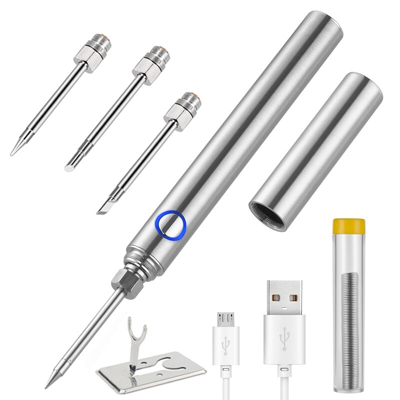 Trådløs loddekolbe genopladelig loddekolbe 6 sekunder tin usb loddekolbe 510 interface loddekolbespids