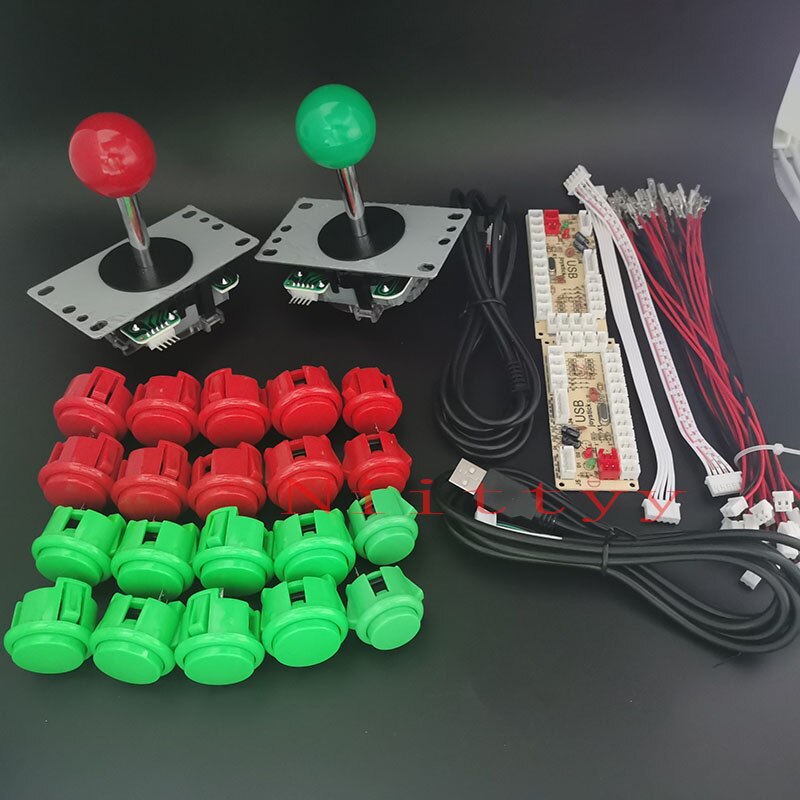 Arcade Joystick Diy Kit Nul Vertraging Arcade Diy Kit Usb Encoder Om Pc PS3 Arcade Sanwa Joystick En Push Knoppen voor Arcade Mame: 12