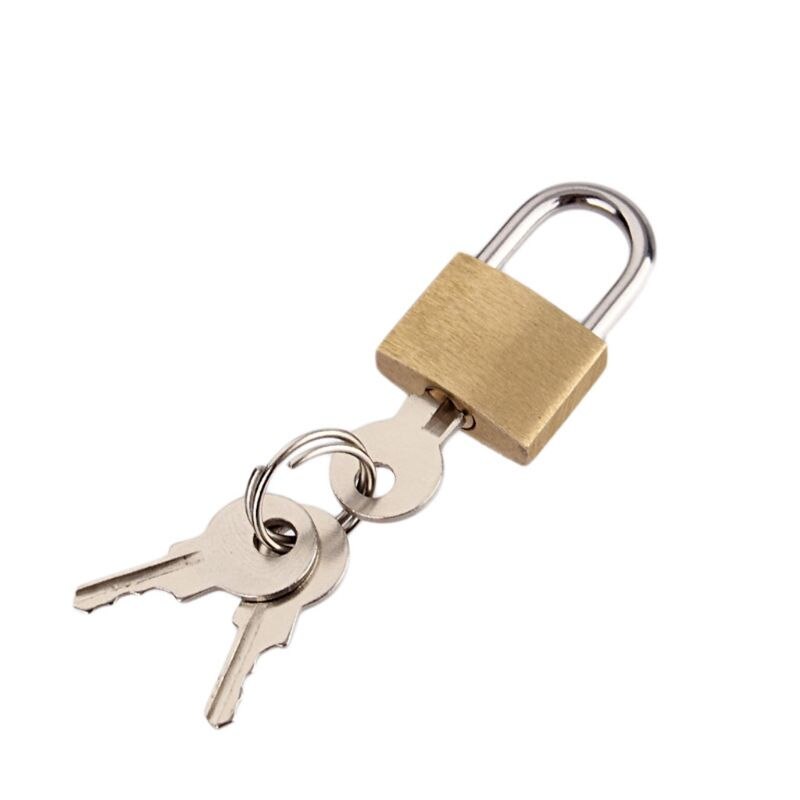20MM small brass lock luggage padlock mailbox box lock locker padlock with key lock box