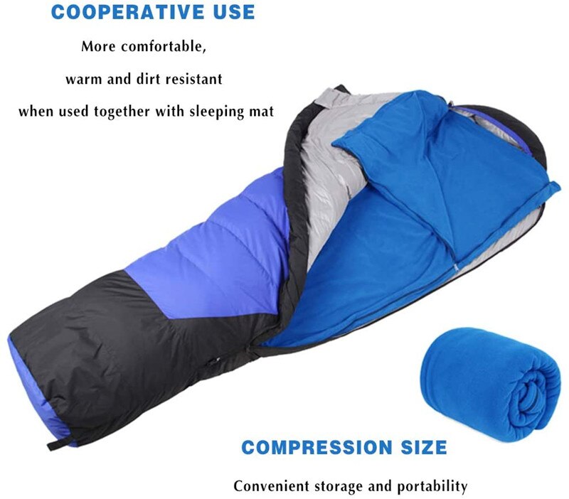 Fleece sovepose liner kompakt ultralet varm smudsafvisende sovelagen backpacking camping vandreture picnic hotel kontor rejse