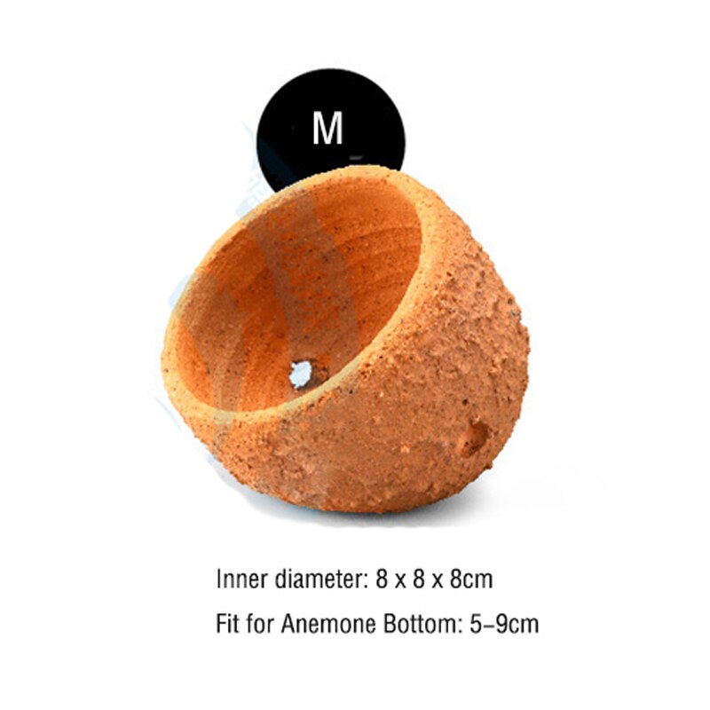 Aquarium Reef Tank Anemone Nest Prevent Running Away Clay and Live Rock Made: Size M