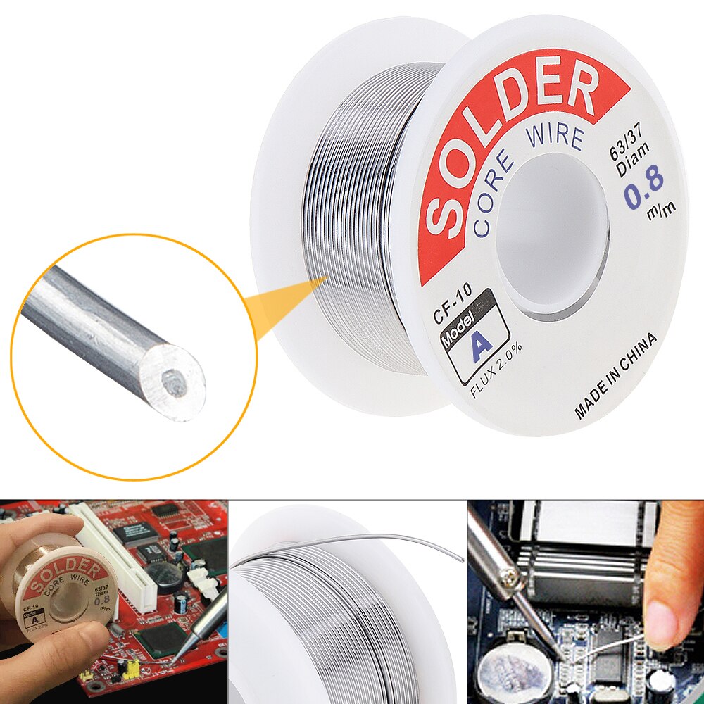 Solder Wire 0.8/1.0/1.2mm 100g/roll Welding Wire 63/37 Lead Free Solder Soldering Wires Solder Tin for Aluminum Soldering