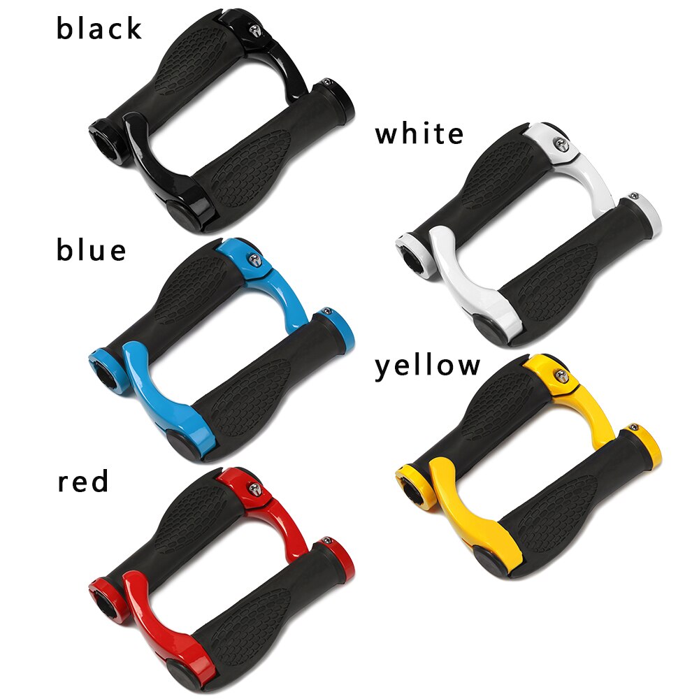 2 uds bicicleta MTB ergonómico mango ranura suave empuñaduras de manillar de goma ciclismo bloqueo manillar bicicleta accesorios