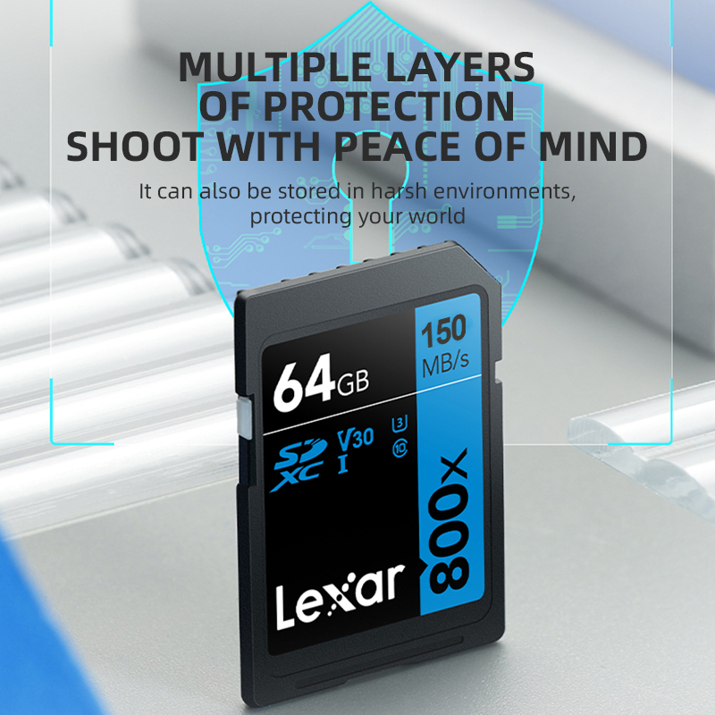 Karta SD Lexar 32GB 128GB 64GB 256GB Karta Pamięci Klasy 10 3D 4K V30 Video High Speed UHS-I 150MB/s Karta do Aparatu