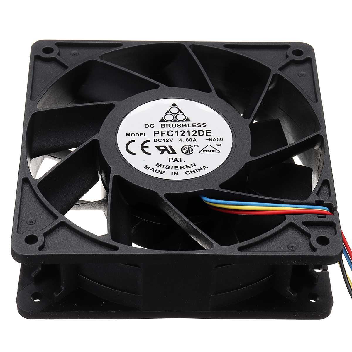 Ventilateur de refroidissement CPU 5000RPM 120x120mm 12V 4.8A double roulement à billes sans balais 4 broches, boîtier de serveur d&#39;ordinateur S7 S9 D3 E9 T9 pour PFC1212DE