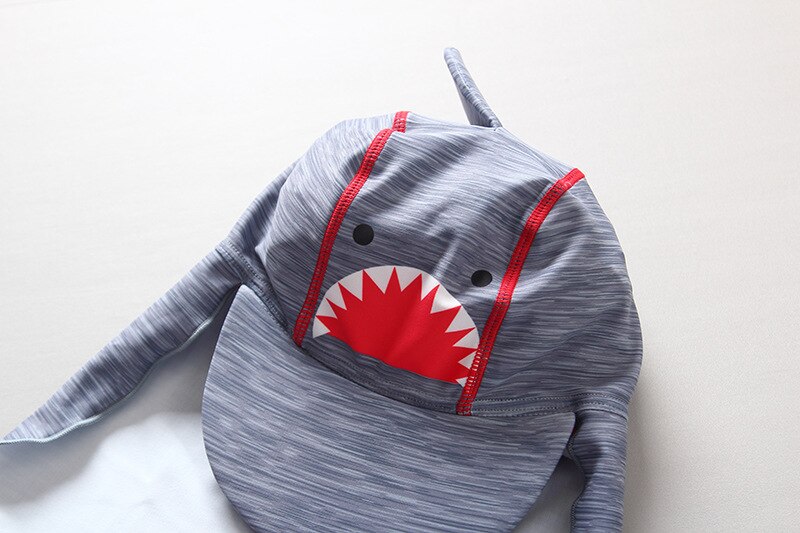 2 ~ 9Y Jongens Badpak 3 Stuks Zwemmen pak voor Kid Jongens 3D Shark print Baby Peuter Surfen pak Kids Beachwear-SW378