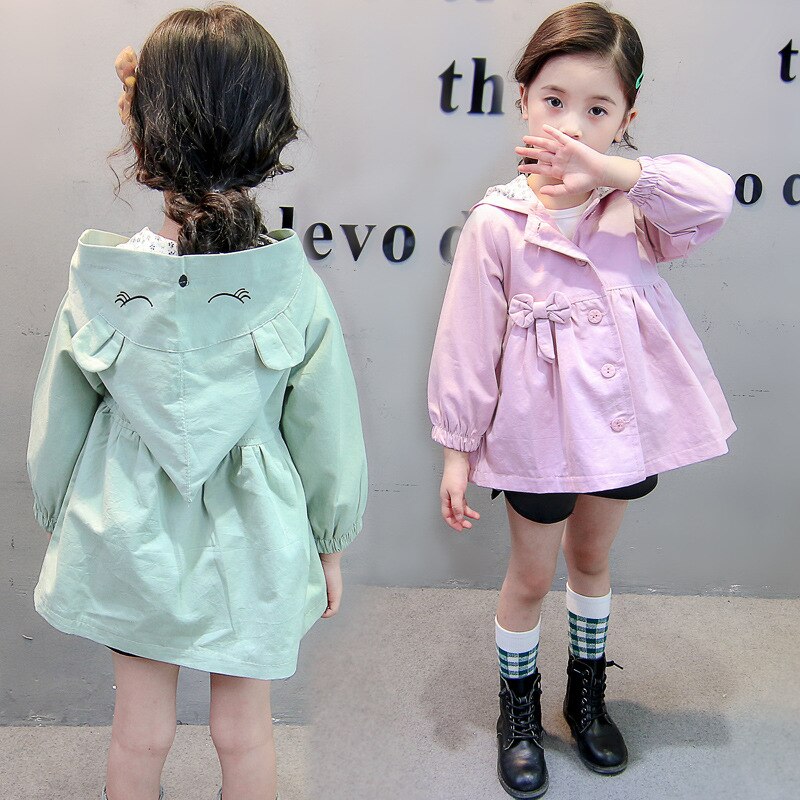 Baby Girls Jacket Autumn Winter Girls Windbreaker Coat Girl Trench Coat For 1 2 3 4Years Infant Outerwear Children Clothing