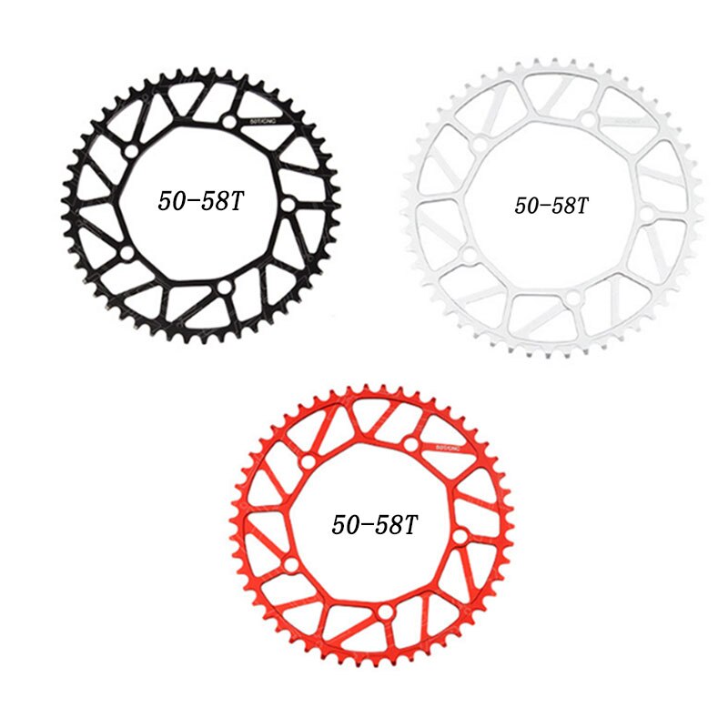 Litepro bicicleta plato único integrado platos y bielas con cadenas manivela 50T 52T 54T 56T 58T BCD 130mm plegable bicicleta piezas de bicicleta