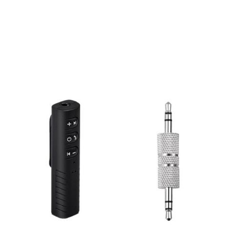 Draadloze bluetooth-ontvanger met 3.5mm aansluitingen, auto-audioadapter met microfoon voor hoofdtelefoon en luidspreker.: Default Title