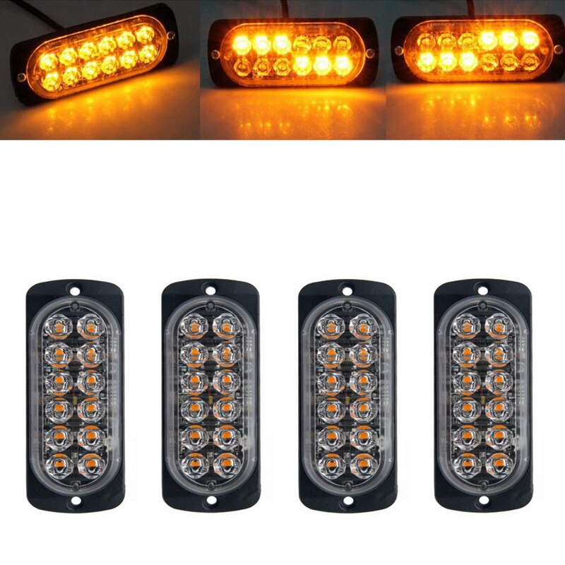 Stck Led Bernstein Blitz Blinkende Erholung Strobe Auto Notfall Signal Led Orange Grill