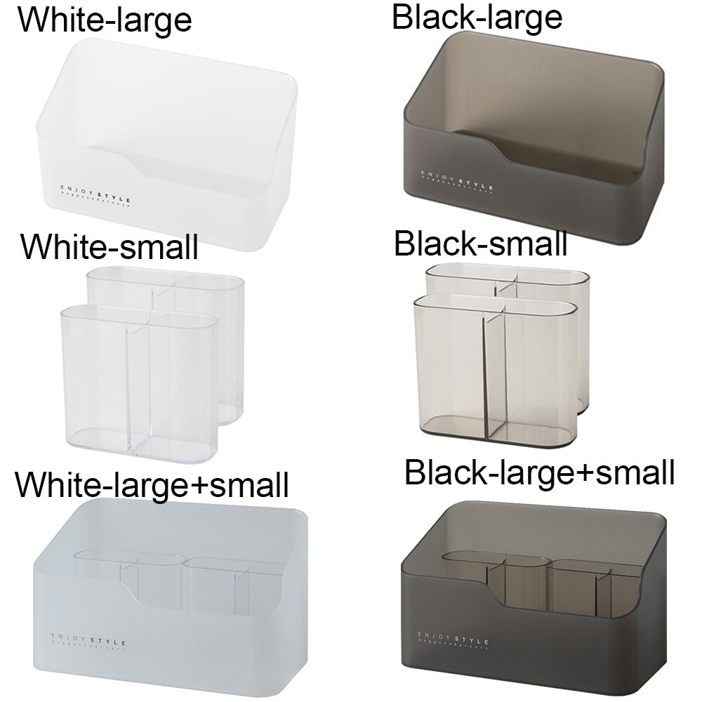 Scatola di immagazzinaggio del bagno di trucco di plastica organizzatore cosmetico Desktop Make Up custodia per gioielli articoli vari organizzatore per contenitori da tavolo
