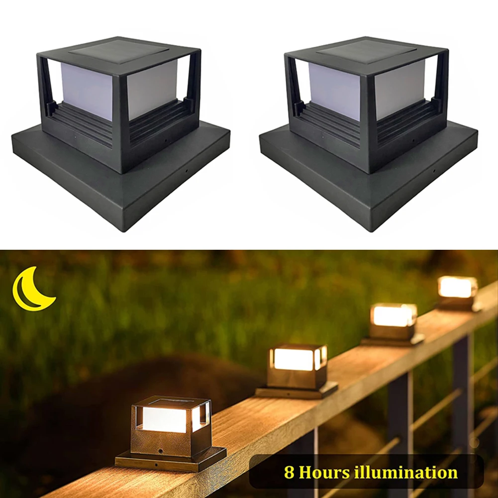 1pc/2pc/4 stk. solcelledrevet lys til hegn,  ip54 udendørs solcelledrevne stolpelamper til havedekoration, port, gårdsplads, sommerhus, solcellelampe
