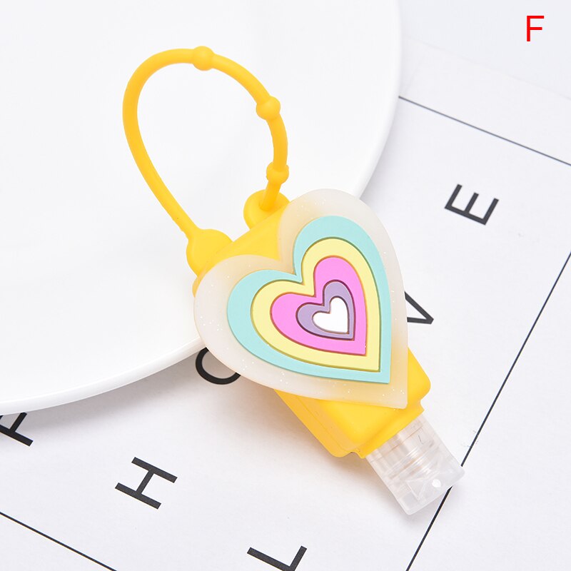 1 st silikon mini handsprit resebärbar säker gelhållare engångs ingen ren tvål dispenser hand gel hållare för barn: F