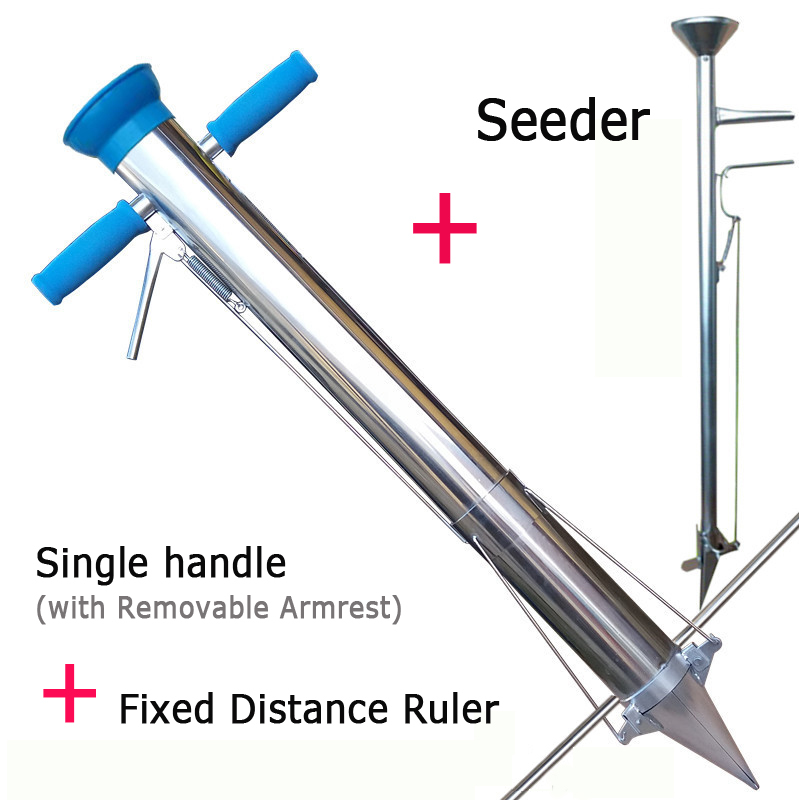 Rapid stainless steel planter Seedling transplanting device Fertilizing seeder for Vegetable Planting garden equipment