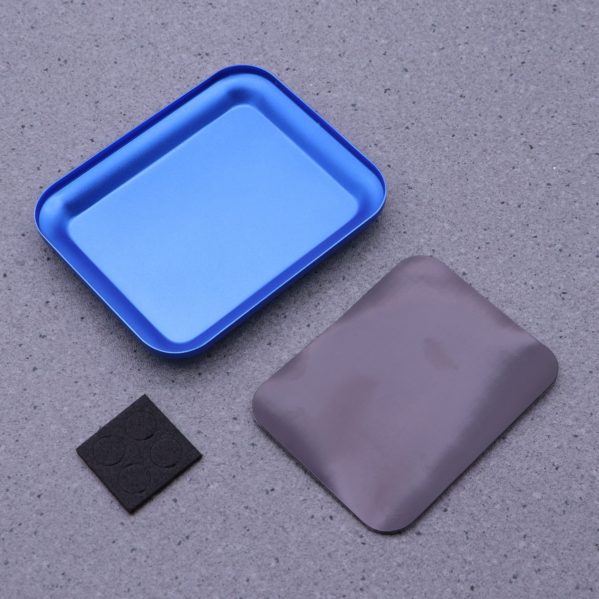 Magnetic Nut and Bolt Tray Square Magnetic Parts Holder for Screws Sockets Bolts and Tools(Silver)