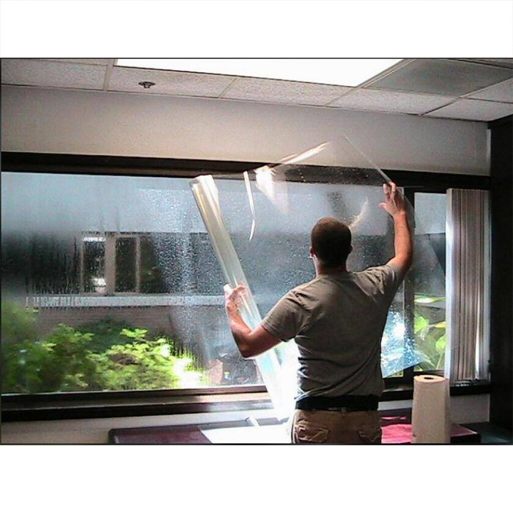 20cm x 2m Safety Window Film Transparent Glass Protection Resist Protection of furniture,prevent glass explosion GK #LR1