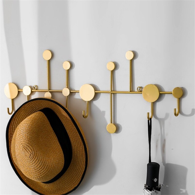 Gold /Black Wall Hook Storage Nordic Entrance Key Hanger Home Decoration Wall Hanging Fitting Room Clothes Coat Hook