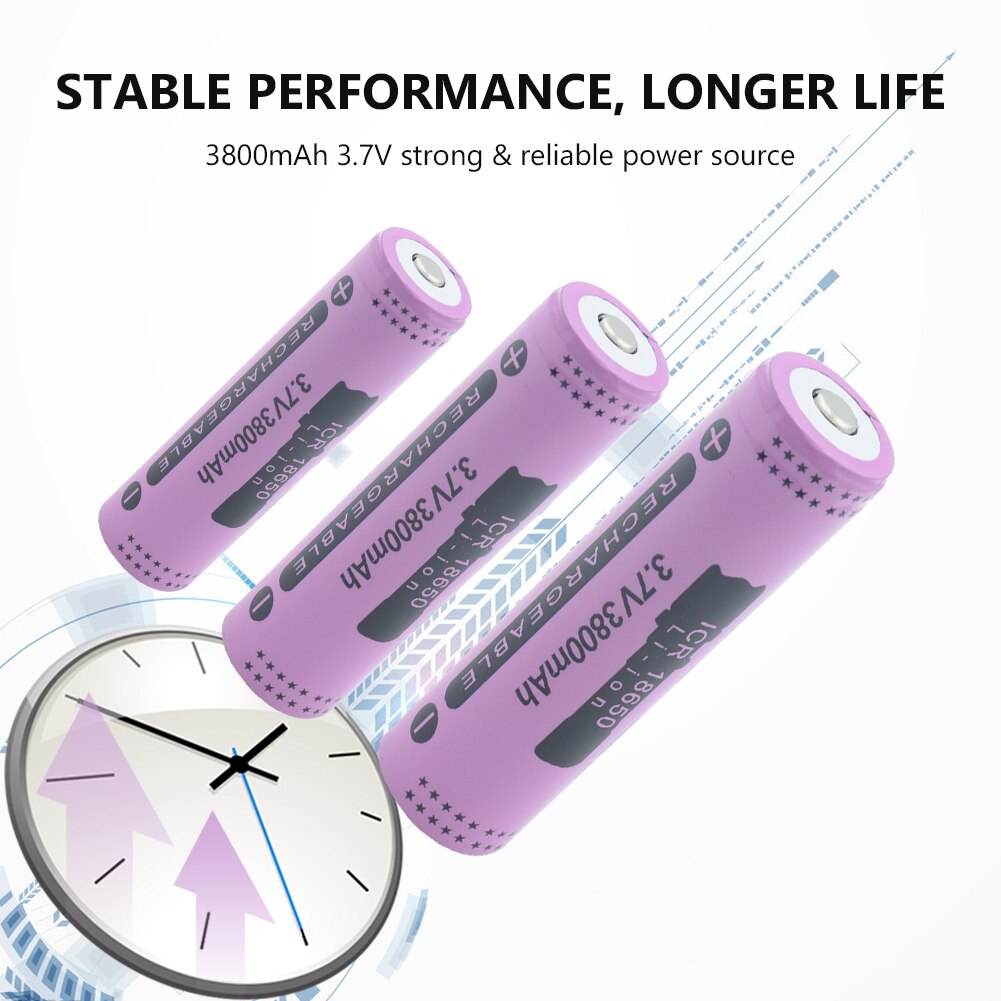 3,7 V 18650 3800mAh Akku Hohe Kapazität LiIon Akk... Grandado