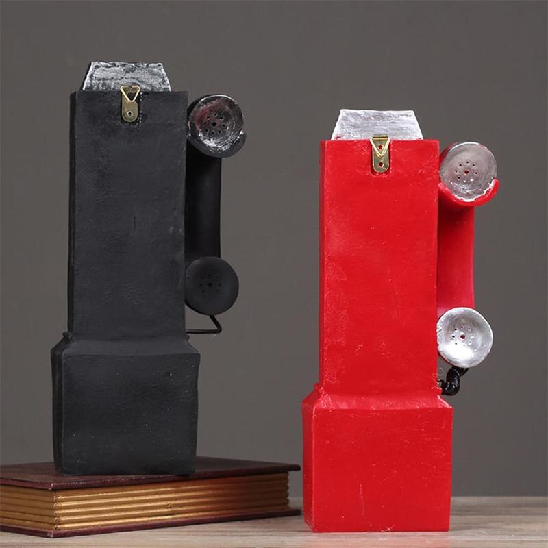 Figurines de téléphone Vintage, décoration de maison, modèle de téléphone mural suspendu, artisanat rétro, décoration de meubles, Q2R2