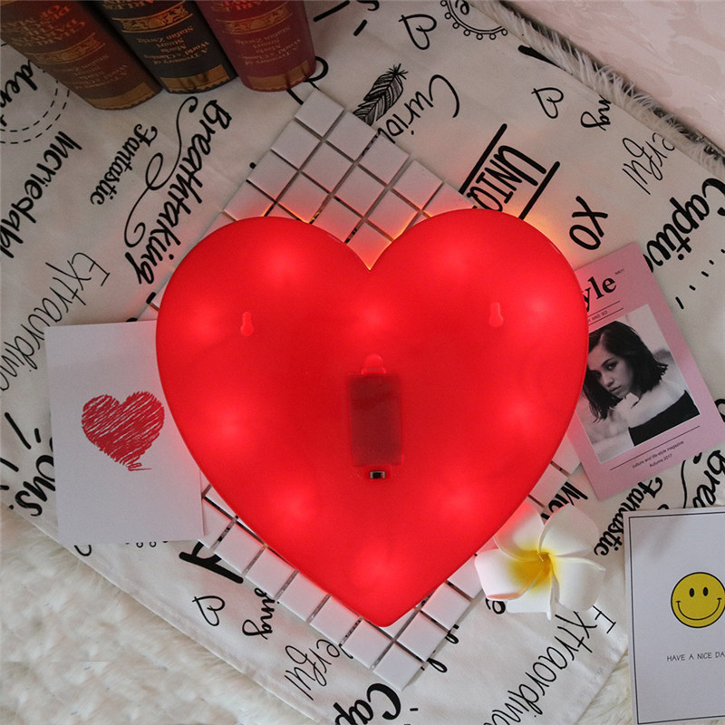 3D amour coeur chapiteau lettre lampes intérieur noël lampes décoratives LED veilleuse décor de mariage romantique saint valentin