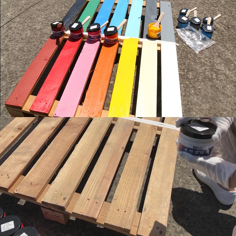 Laca acrílica de pintura metálica a base de agua, color blanco leche, para pintar a mano, para principiantes, Metal, madera, pared, hierro
