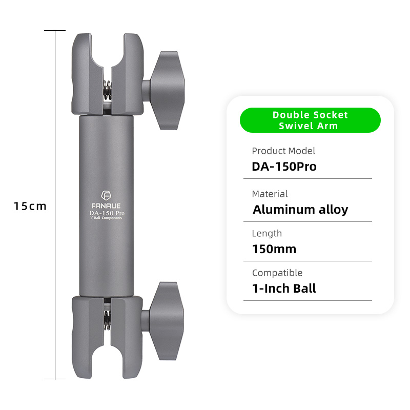 FANAUE Aluminum Alloy Double Socket Arm 25 mm/1 Inch Ball Head Holder Mount Clamp for Bicycle Motorcycle Camera for RAM MOUNTS: Sky Blue