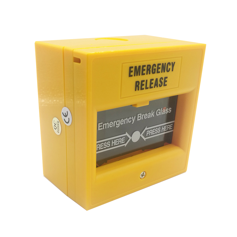 Glass Break Alarm Button Fire Alarm Emergency Door Release Switches Exit Release Switch: Yellow