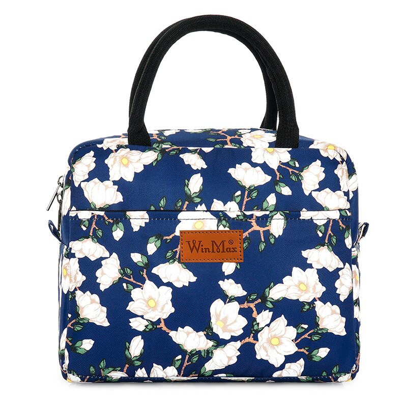 Winmax Große Mittagessen Taschen für Frauen Kinder Thermische Isolierte Tote Kühler Handtasche Bento Beutel Container Lebensmittel Lagerung Kühler Lunch Bag: BX006-3floral