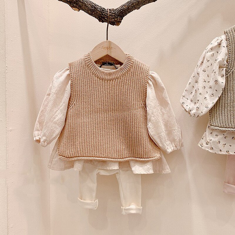 Baby Meisjes Truien Baby Meisje Effen Mouwloze Trui Vest Baby Jongens Truien Knit Vest Kids Peuter Herfst Bovenkleding