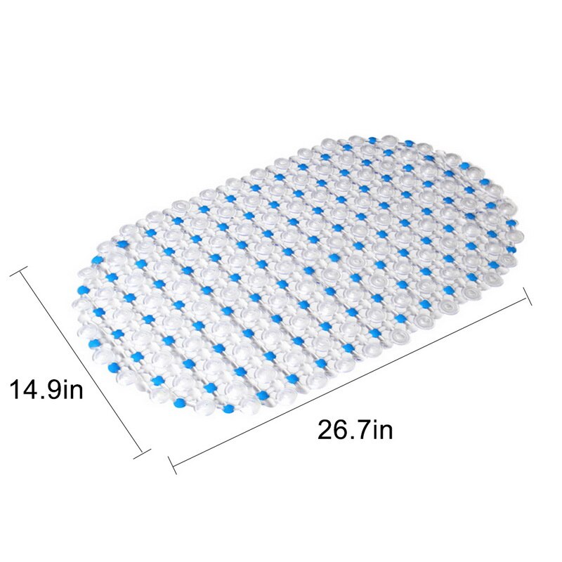 Plastic Suction Cup Bathroom Shower Mat Non-slip Bathroom Mat Baby Safety Shower Bath Mat Colorful Point Bead Massage Pad