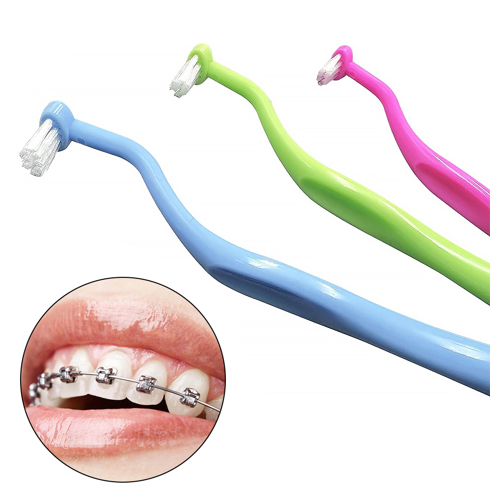 5pcs Orthodontische Tandenborstel Rager Single-Beam Zacht Haar Platte Kop Tandenborstel Tanden Reinigen Mondhygiëne Gereedschap