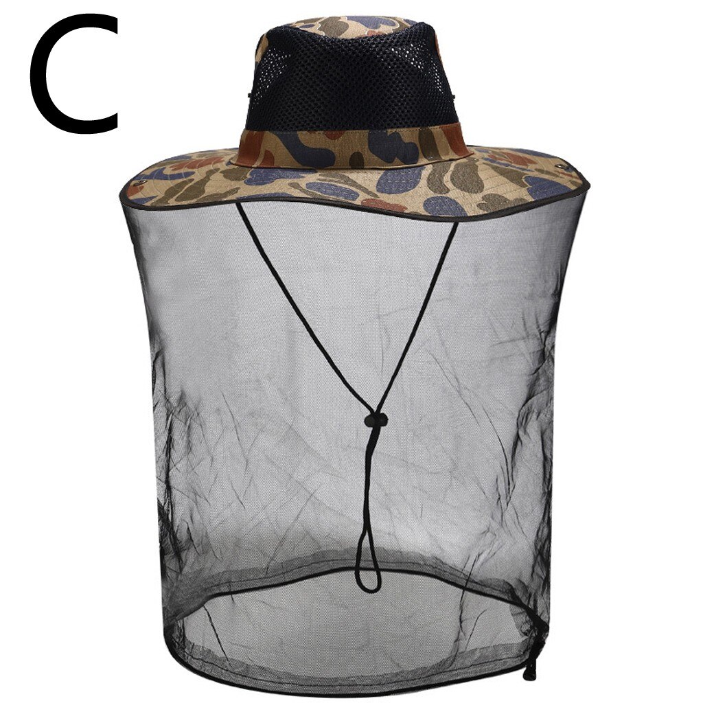Bijenhoed muggen insectenbescherming buiten bijenbescherming net gaas hoofd gezichtskap beschermende kleding #ljc: C