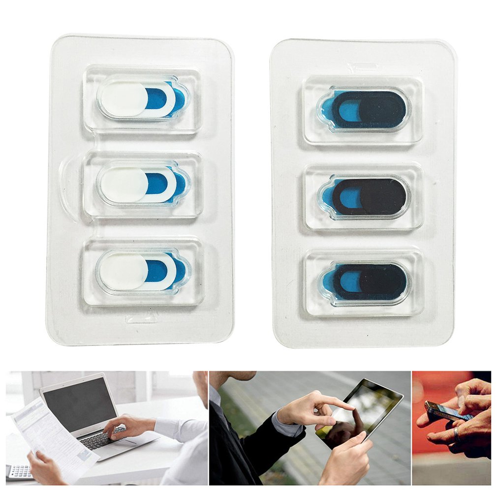 Universal Plastic Black WebCam Cover Shutter Magnet Slider Camera Cover for IPhone Laptop Mobile Phone Len Privacy Stickers