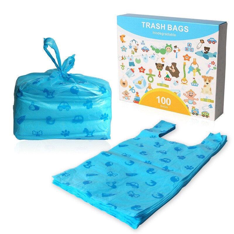 100pcs Dog Waste Bags Degradable Dog Poop Bags Leak-Proof Pet Waste Bags Garbage Bags Pick Up Clean Bags For Pet Cat Dogs