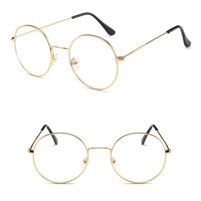 Rustige stijl unisex koreaanse stijl ronde montuur heldere lenzen bril leesbril optische bril: B