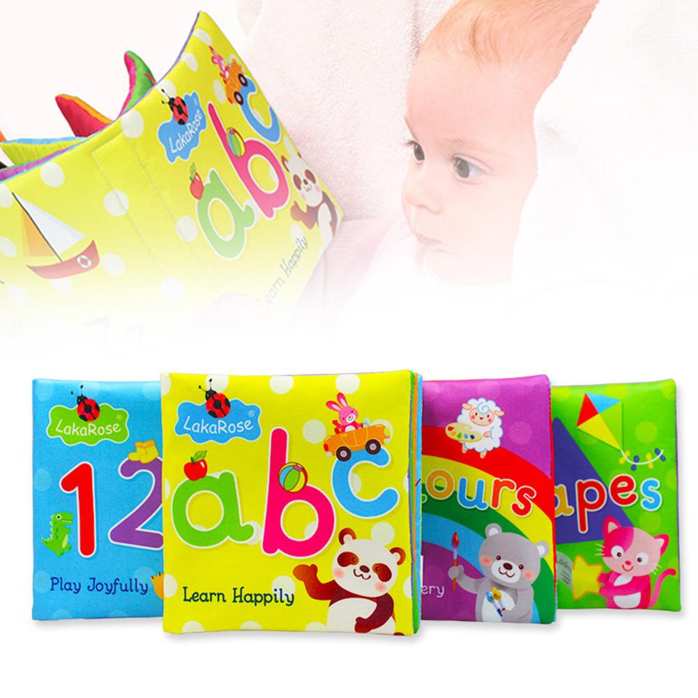 Børn baby bøger tegneserie alfabet farve form baby klud bog anerkendelse læring tidlig uddannelse legetøj