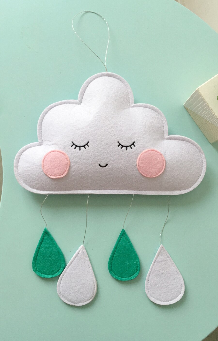 50cm * 28cm Regenbogen Wolken Neugeborenen Baby Schlafzimmer Dekor Hängen Spielzeug freundlicher Krippe Hängen Dekoration freundlicher Spielen Zelt dekoration Zelt