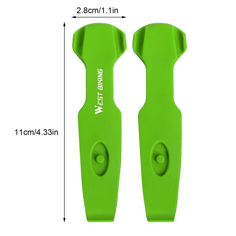 Palanca para rueda de bicicleta , herramienta de reparación de neumáticos, cambiador de neumáticos de bicicleta de montaña y carretera, accesorios de Reparación de bicicletas, 2 uds.: green