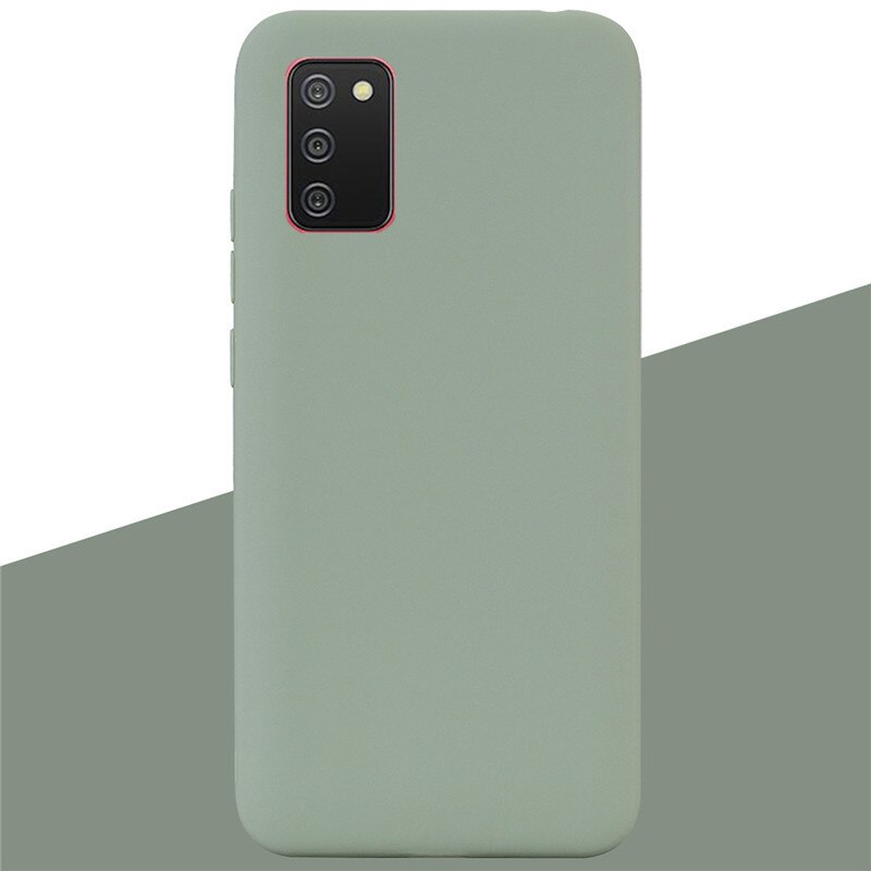 Weiche Silikon Fall Für Samsung A02S Fall A025F Weiche TPU Abdeckung Zurück Fall Für Samsung Galaxy A02S SM-A025F EINE 02S Telefon Fällen Coque: 8 Bean Green