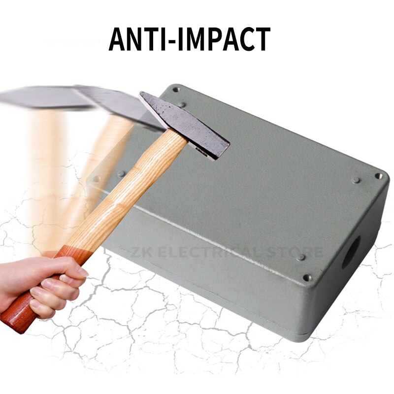 Boîte de commande de commutateur de bouton d'arrêt d'urgence, en alliage d'aluminium moulé en métal, ouverture de 22mm, trou 1234