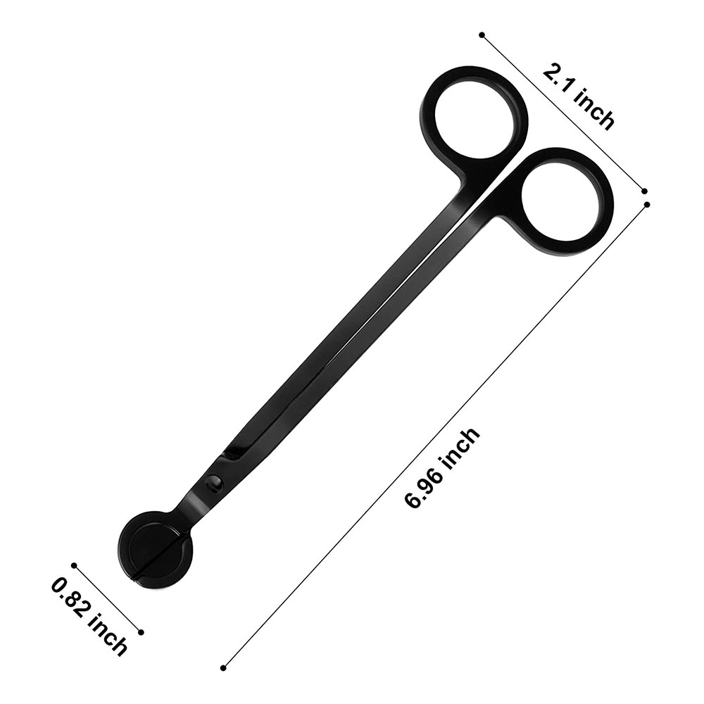 Black Rose Gold Silver Red Bronze Candle Wick Trimmer Stainless Steel Candle scissors trim wick Cutter Snuffer Round head 18cm