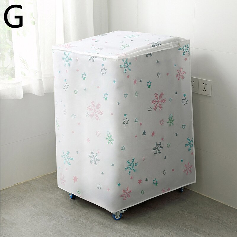 Hem tvättmaskin förvaringsarrangör tecknad dammöverdrag tvättmaskin lock vattentät skyddskåpa organisation: 07