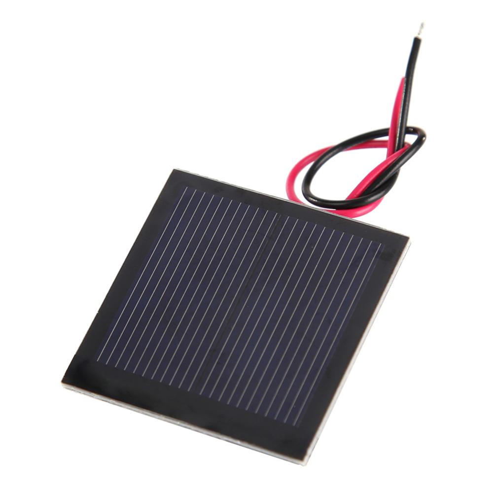 1V 200mA Mini Solar Panel Battery Polycrystalline Silicon Solar Cell +Cable/Wire 40x40mm 0.2W DIY for Solar Toy