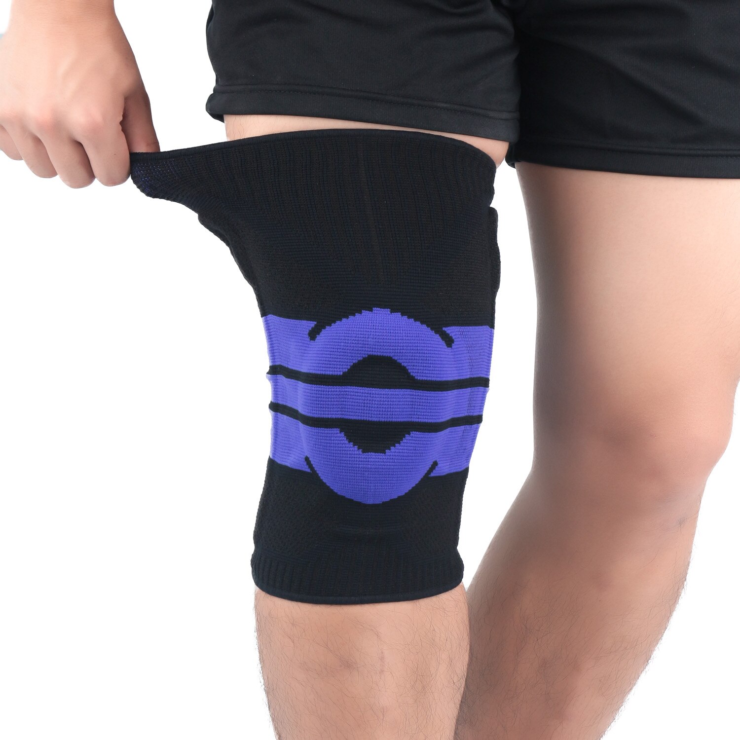 Knee Brace Compression Sleeve Elastic Silicone Gel&Spring Support Profession