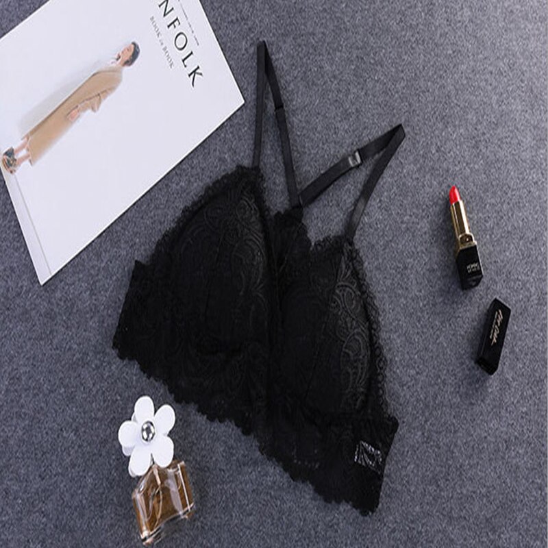 Women Wireless Bras for Women Plus Size Y-line Straps Backless Bras Lingerie Lace Sexy Bralette Push Up Breathable Bra