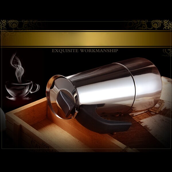 Espresso Maker 2/4/6 Cups Stainless Steel Mocha Pot Espresso Pot Espresso Maker 100/300/200ML WXV